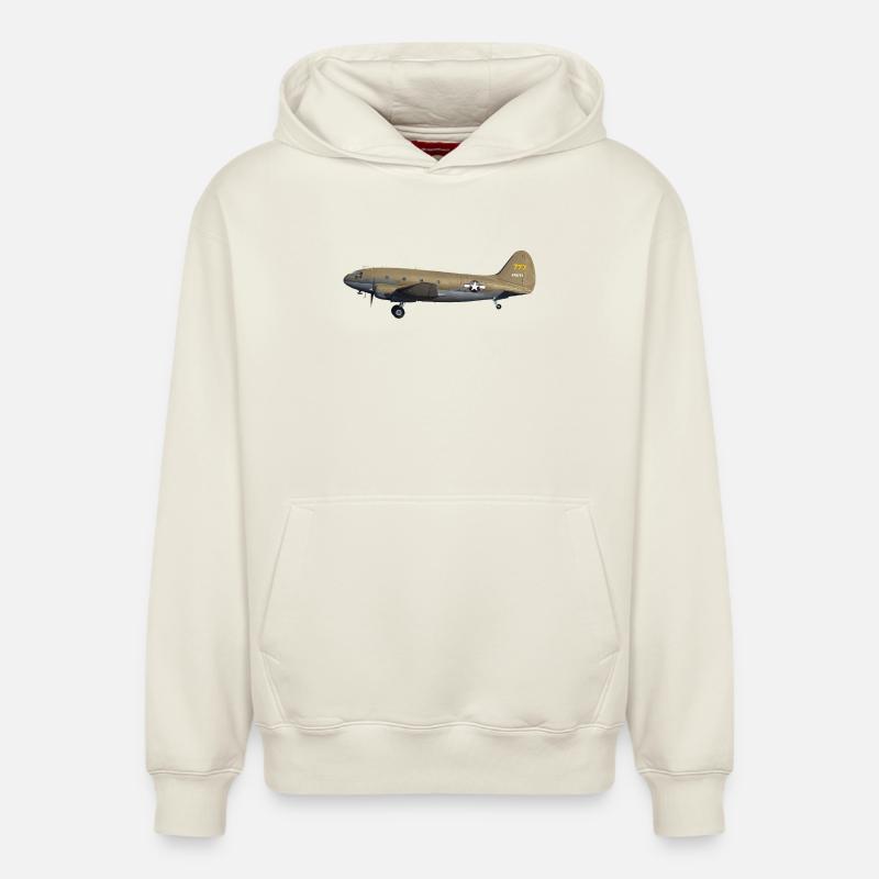 C-46 - Sweat à capuche unisexe décontracté en coton biologique – de SPREAD - blanc cassé
