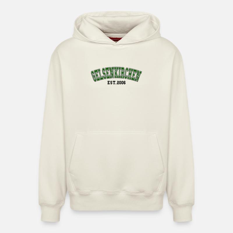 Fondation de Gelsenkirchen en 2006 - Sweat à capuche unisexe décontracté en coton biologique – de SPREAD - blanc cassé