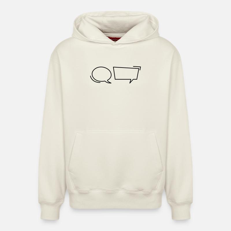 Comic Sprechblasen - Relaxed Unisex Organic Hoodie – von SPREAD - Naturweiß