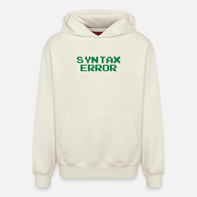 Syntax Error - Relaxed Unisex Organic Hoodie – von SPREAD - Naturweiß