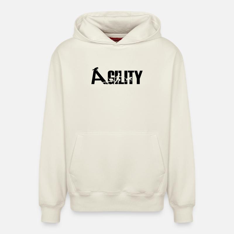 Agility - Sweat à capuche unisexe décontracté en coton biologique – de SPREAD - blanc cassé