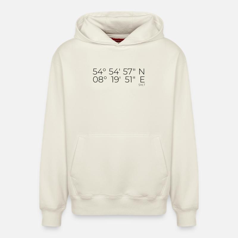 coordonnées Sylt - Sweat à capuche unisexe décontracté en coton biologique – de SPREAD - blanc cassé