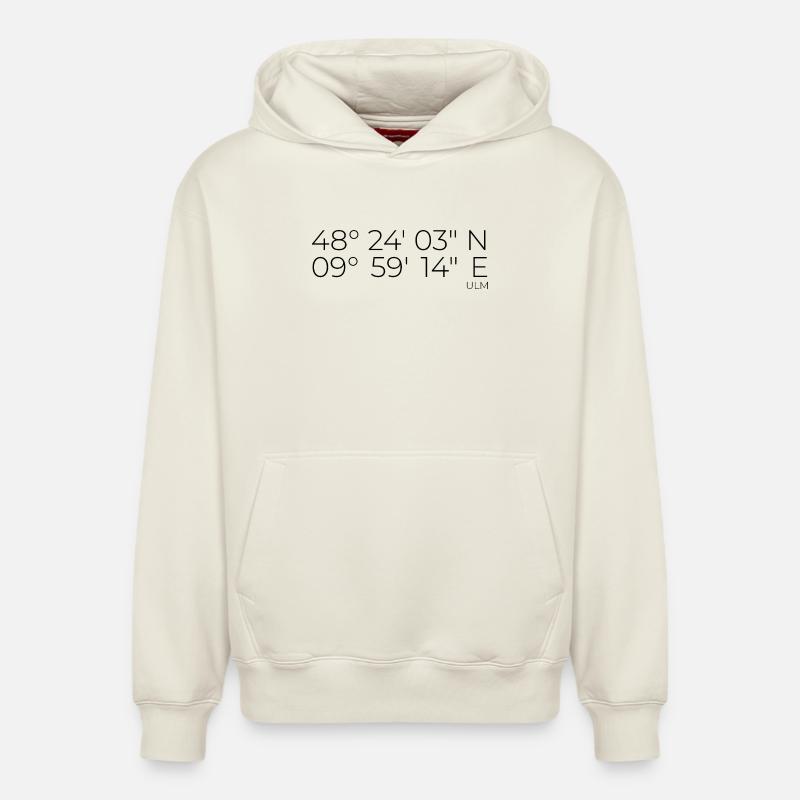 Coordonnées Ulm - Sweat à capuche unisexe décontracté en coton biologique – de SPREAD - blanc cassé