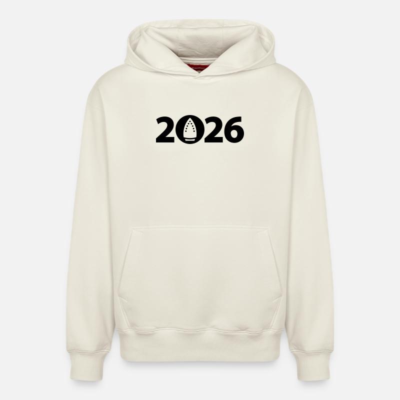 Repasser 2026, Repasser 2026 - Sweat à capuche unisexe décontracté en coton biologique – de SPREAD - blanc cassé