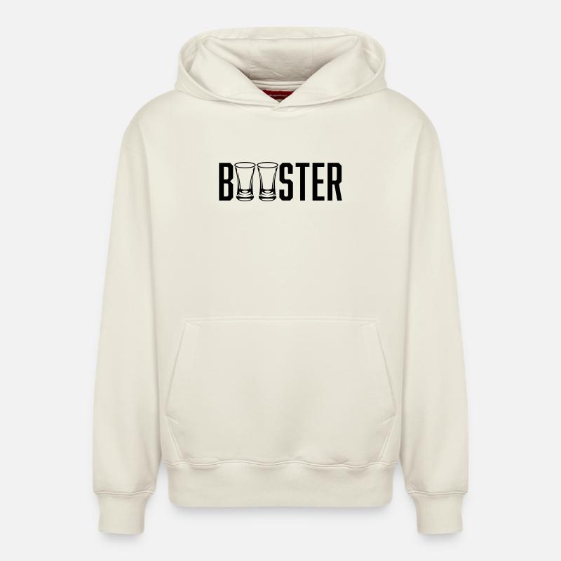Booster d’alcool - Sweat à capuche unisexe décontracté en coton biologique – de SPREAD - blanc cassé