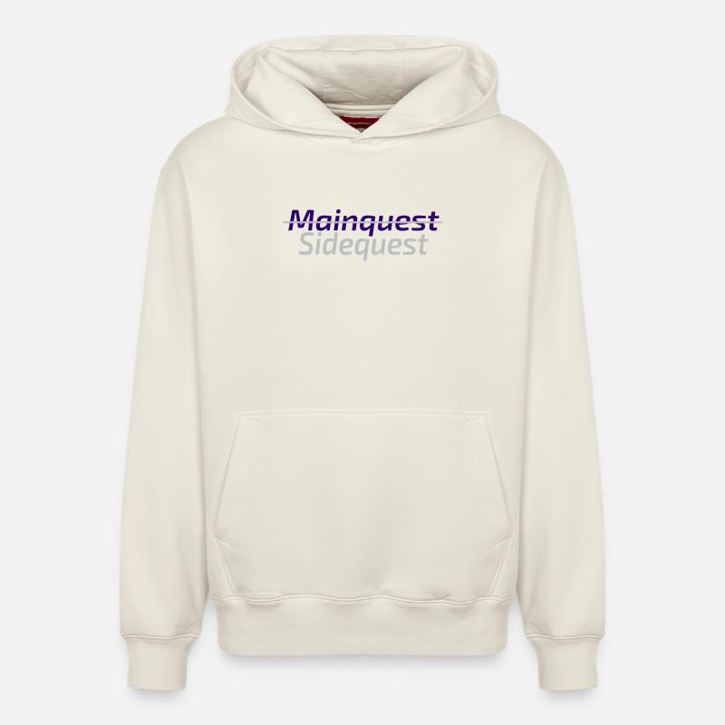 Mode Sidequest activé - Sweat à capuche unisexe décontracté en coton biologique – de SPREAD - blanc cassé