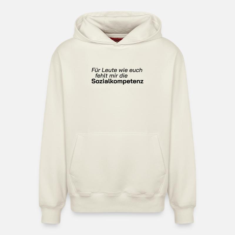 Compétences sociales - Sweat à capuche unisexe décontracté en coton biologique – de SPREAD - blanc cassé