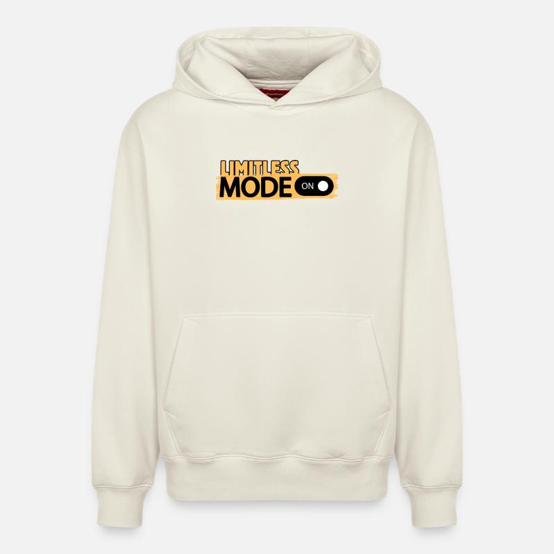 Mode Sans Limites Activé - Sweat à capuche unisexe décontracté en coton biologique – de SPREAD - blanc cassé