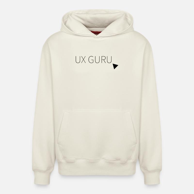 Gourou UX - Sweat à capuche unisexe décontracté en coton biologique – de SPREAD - blanc cassé