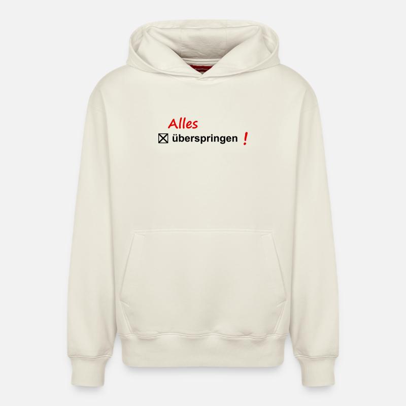 Sautiller - Sweat à capuche unisexe décontracté en coton biologique – de SPREAD - blanc cassé
