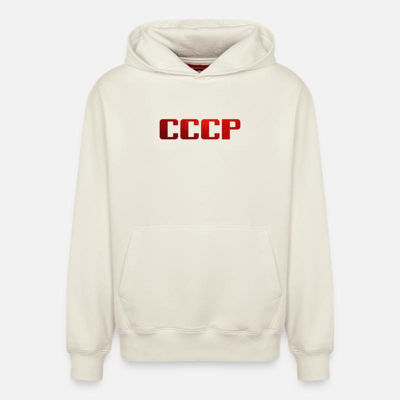 Union soviétique - Sowietunion - CCCP - Sweat à capuche unisexe décontracté en coton biologique – de SPREAD - blanc cassé