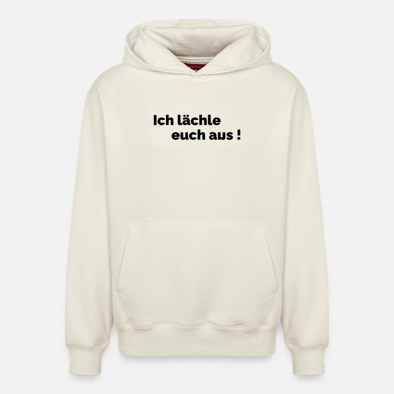 Je me moque de toi - Sweat à capuche unisexe décontracté en coton biologique – de SPREAD - blanc cassé