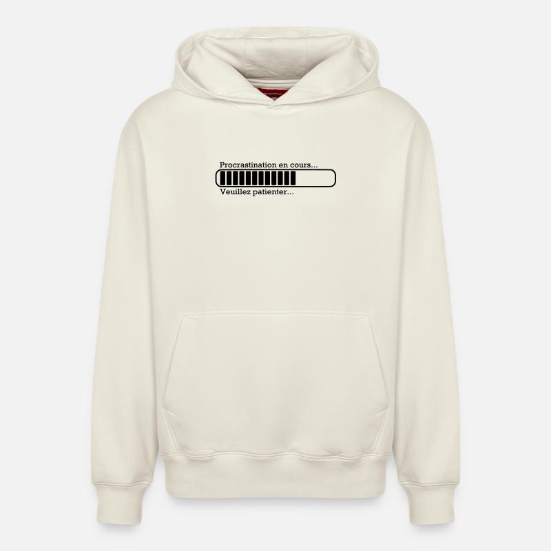 Procrastination in progress ... - Relaxed Unisex Organic Hoodie – von SPREAD - Naturweiß