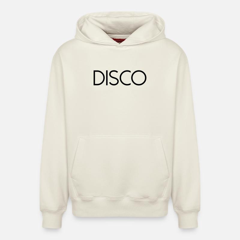 DISCO Diskokugel - Sweat à capuche unisexe décontracté en coton biologique – de SPREAD - blanc cassé