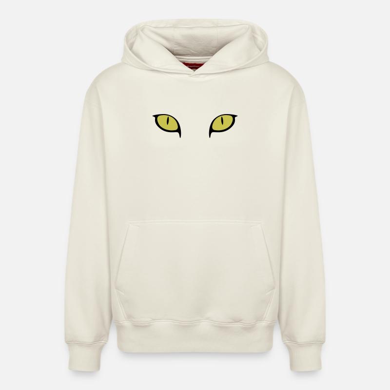 Yeux de chat - Sweat à capuche unisexe décontracté en coton biologique – de SPREAD - blanc cassé
