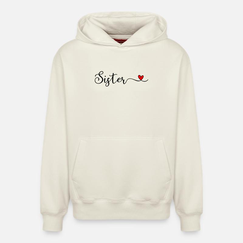 Soeur - Sweat à capuche unisexe décontracté en coton biologique – de SPREAD - blanc cassé