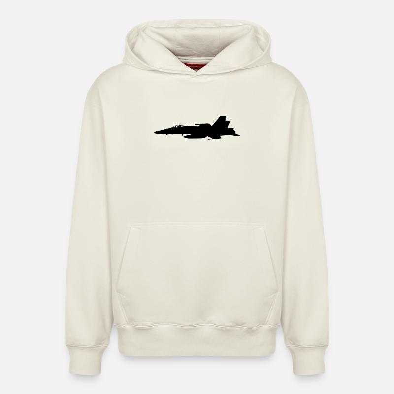Avion - Sweat à capuche unisexe décontracté en coton biologique – de SPREAD - blanc cassé