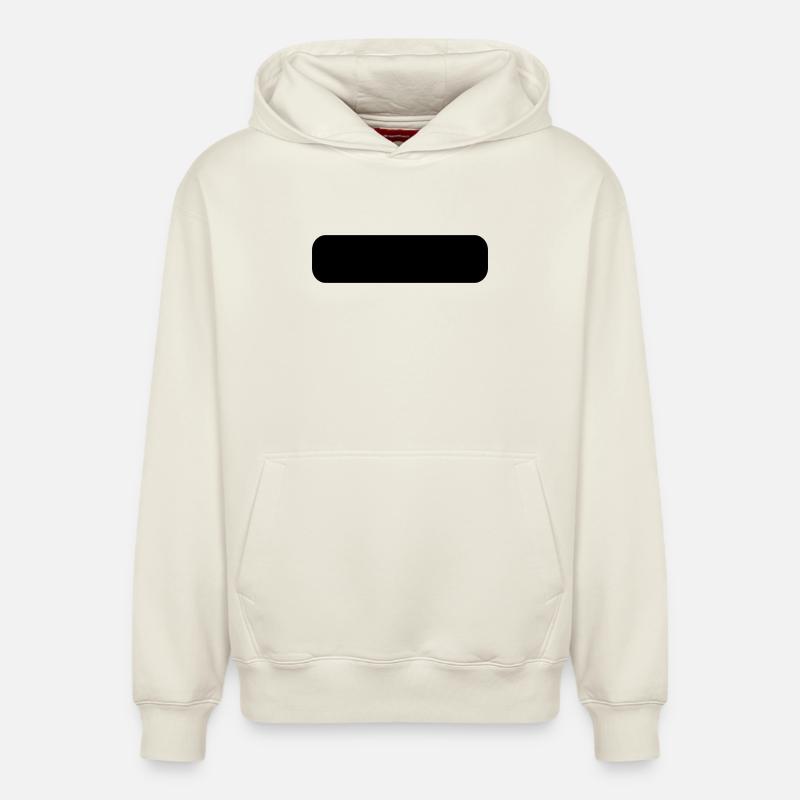 Rectangle arrondi - Sweat à capuche unisexe décontracté en coton biologique – de SPREAD - blanc cassé