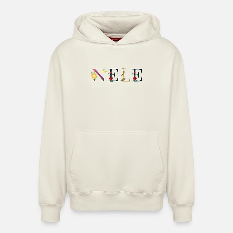 Nele - Sweat à capuche unisexe décontracté en coton biologique – de SPREAD - blanc cassé