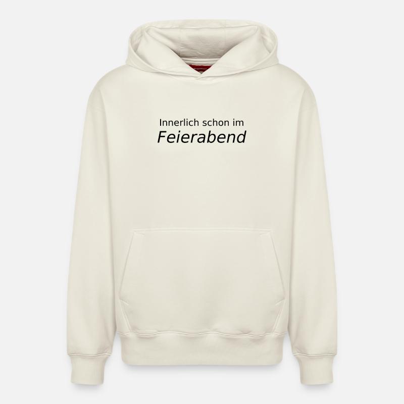 Innerlich schon im Feierabend - Relaxed Unisex Organic Hoodie – von SPREAD - Naturweiß