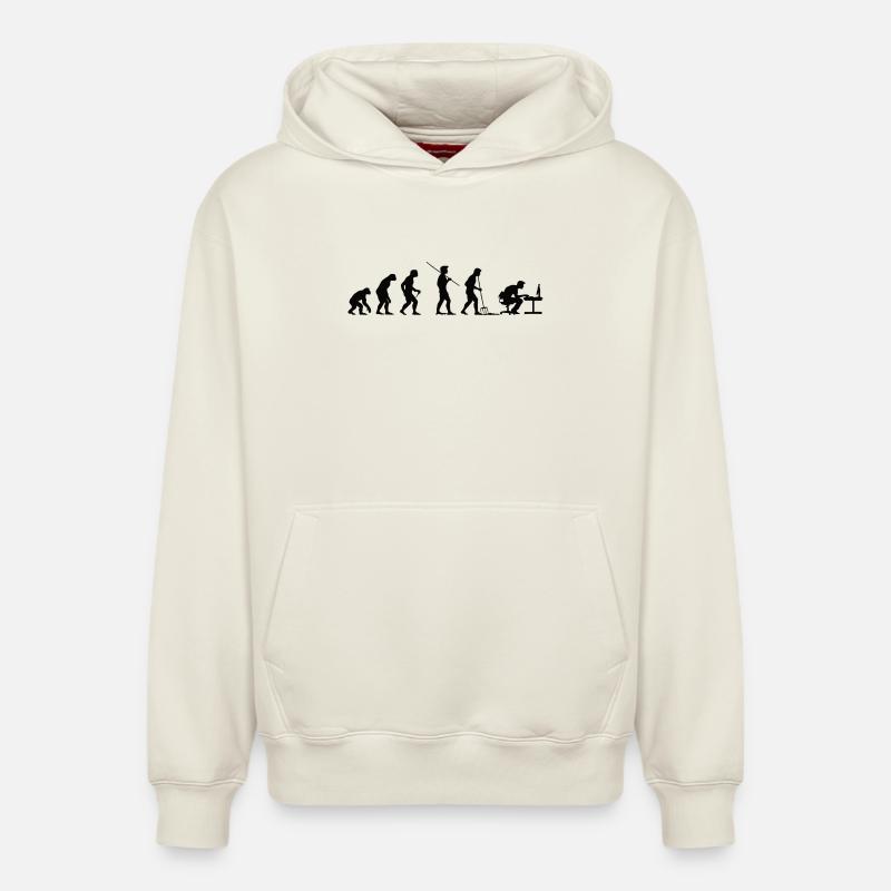 Programmierer Evolution Informatiker Entwickler - Relaxed Unisex Organic Hoodie – von SPREAD - Naturweiß