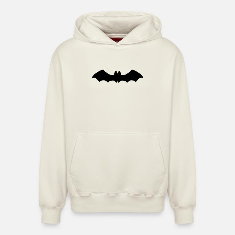 Chauve-souris en vol - Sweat à capuche unisexe décontracté en coton biologique – de SPREAD - blanc cassé