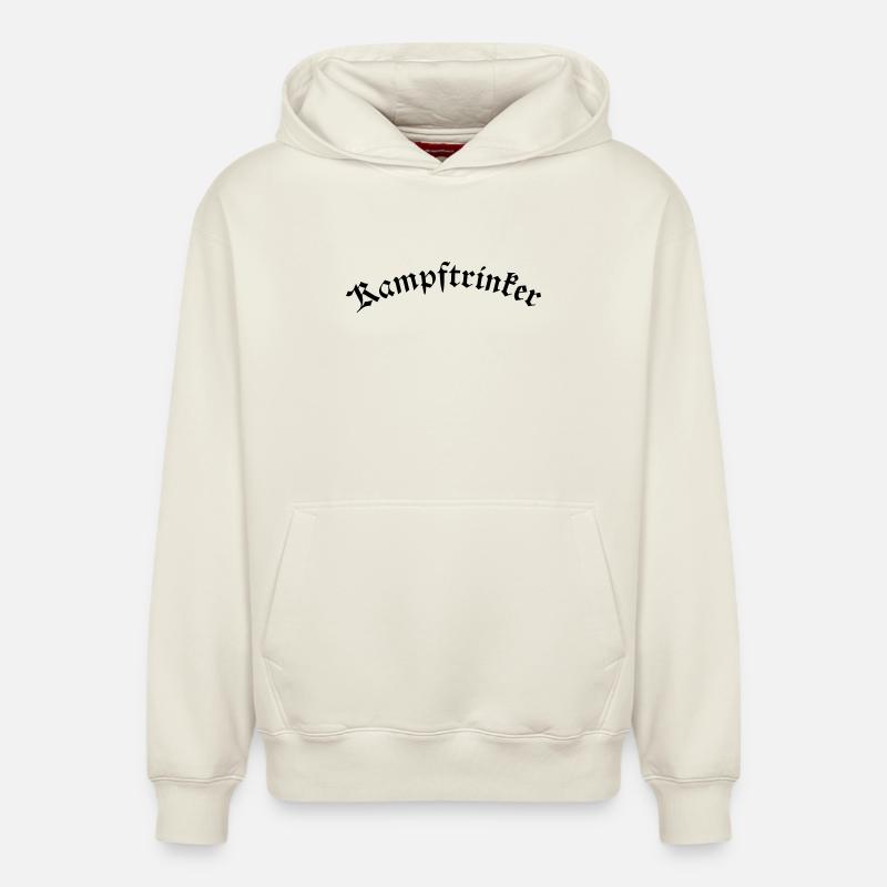 Kampftrinker - Sweat à capuche unisexe décontracté en coton biologique – de SPREAD - blanc cassé