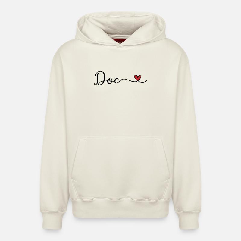 Doc - Relaxed Unisex Organic Hoodie – von SPREAD - Naturweiß