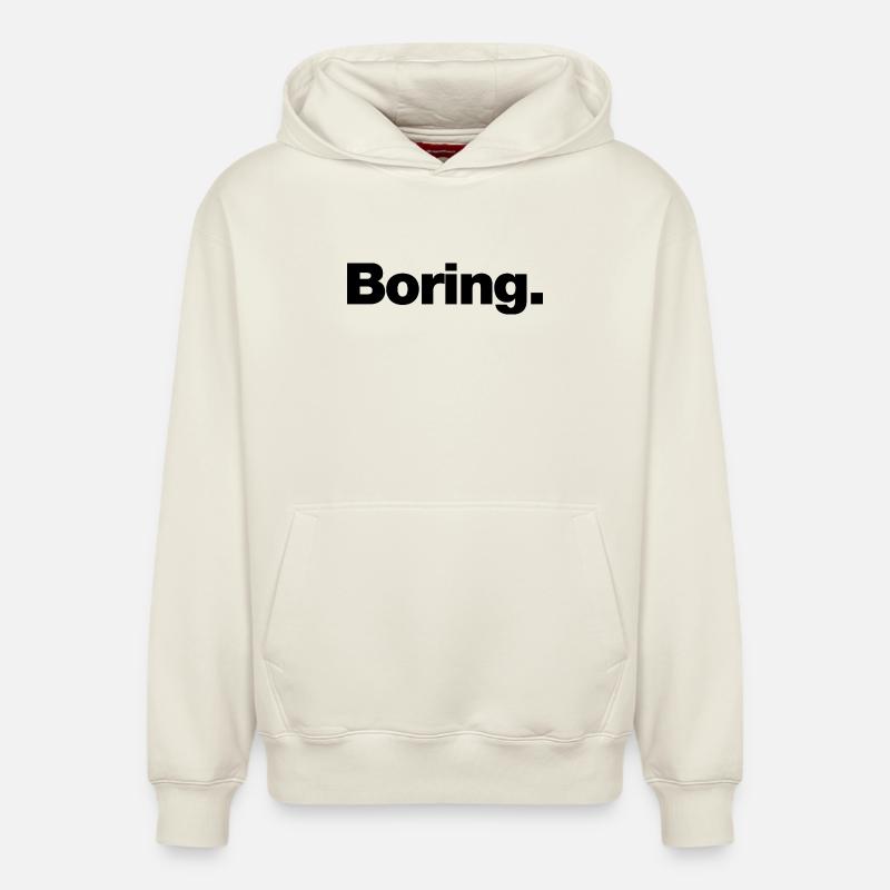 ennuyeux - Sweat à capuche unisexe décontracté en coton biologique – de SPREAD - blanc cassé