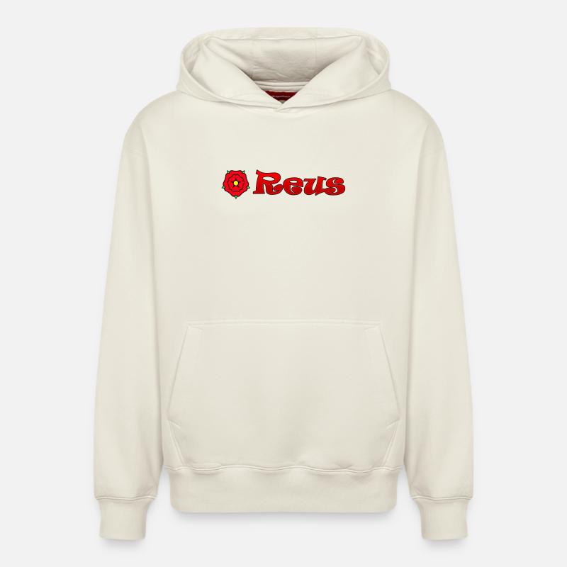 Réus - Sweat à capuche unisexe décontracté en coton biologique – de SPREAD - blanc cassé