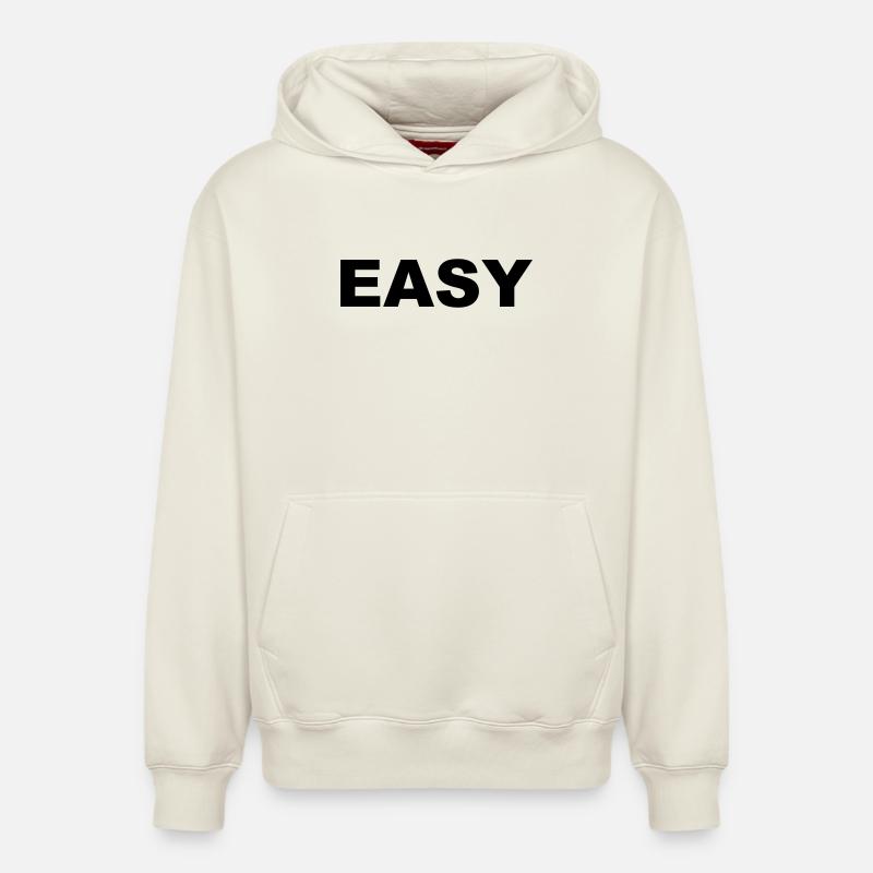 Facile - Sweat à capuche unisexe décontracté en coton biologique – de SPREAD - blanc cassé