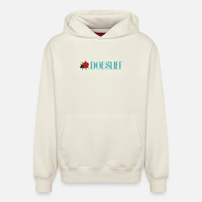 Coccinelle douce à pois noirs - Sweat à capuche unisexe décontracté en coton biologique – de SPREAD - blanc cassé