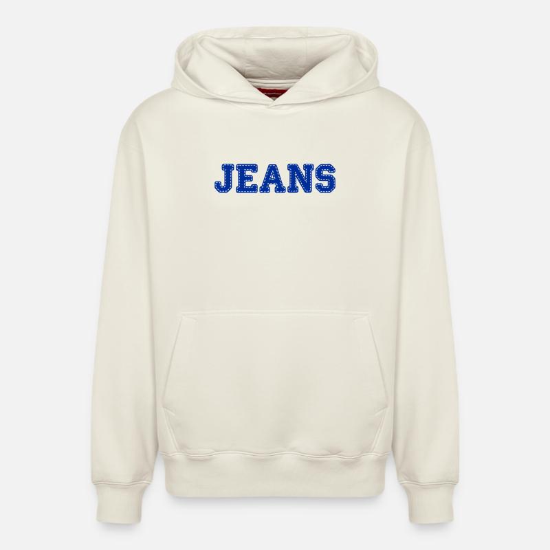 JEANS - Sweat à capuche unisexe décontracté en coton biologique – de SPREAD - blanc cassé