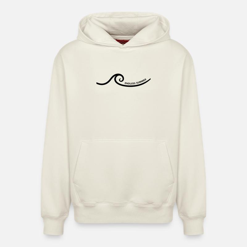 L’été sans fin - Sweat à capuche unisexe décontracté en coton biologique – de SPREAD - blanc cassé