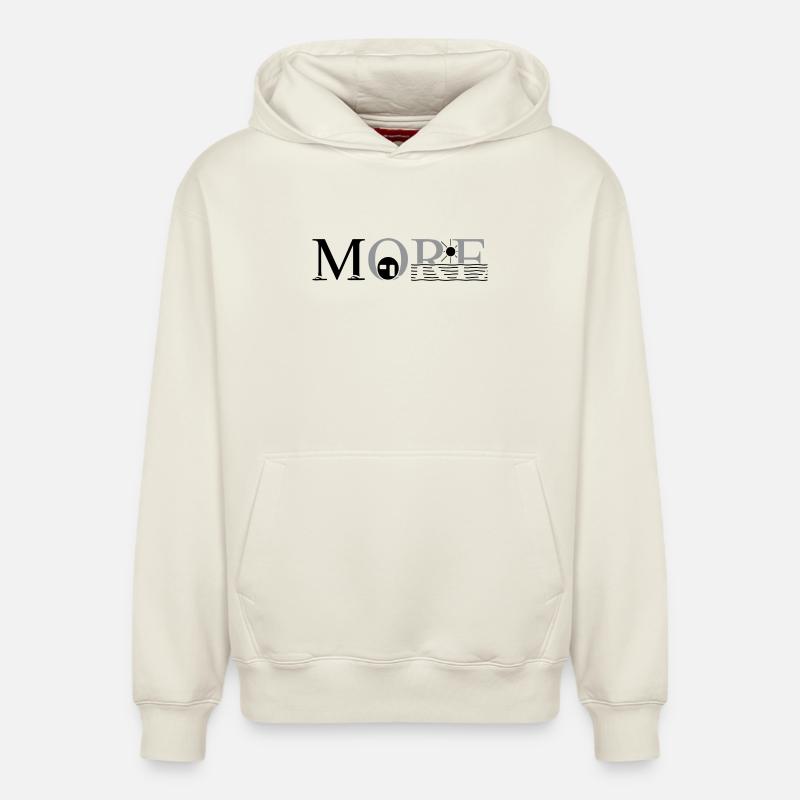 Plus de camping - Sweat à capuche unisexe décontracté en coton biologique – de SPREAD - blanc cassé