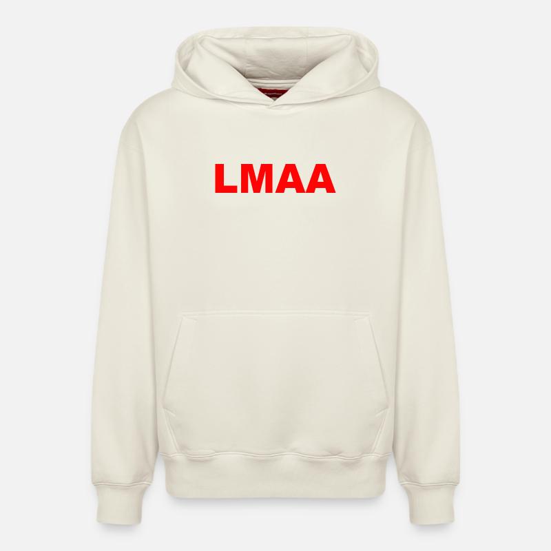 LMAA - Sweat à capuche unisexe décontracté en coton biologique – de SPREAD - blanc cassé