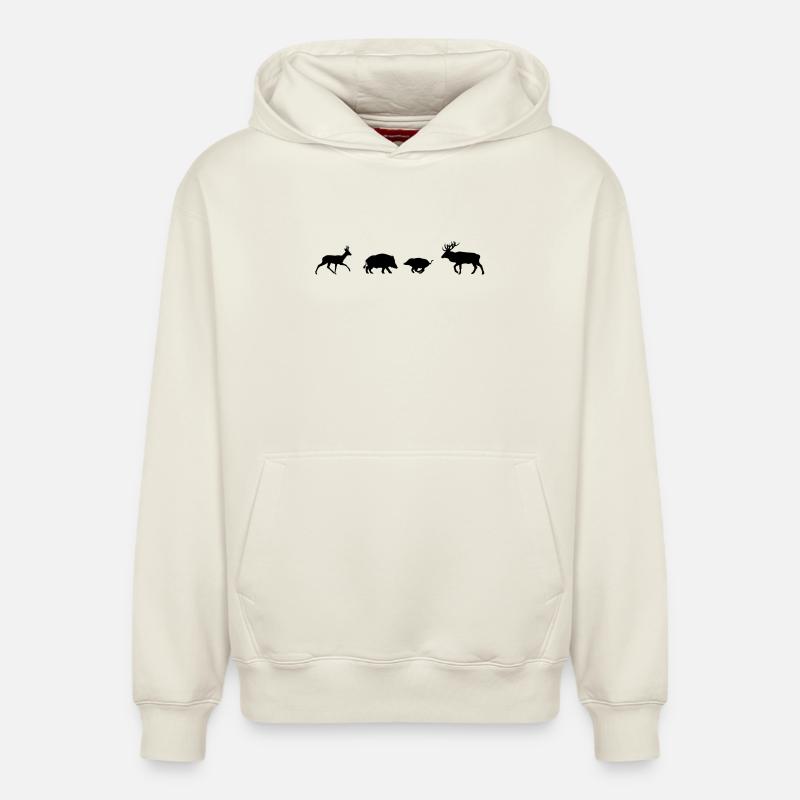 Große Waldbewohner - Relaxed Unisex Organic Hoodie – von SPREAD - Naturweiß
