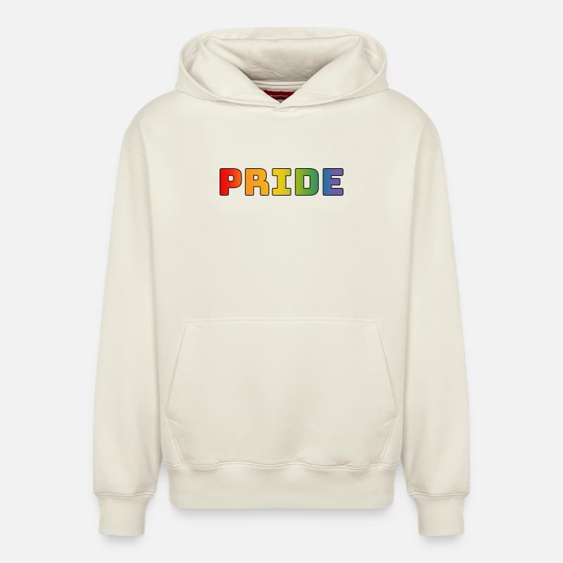 rainbow pride LGBT lgbtqi queer - Relaxed Unisex Organic Hoodie – by SPREAD - off white