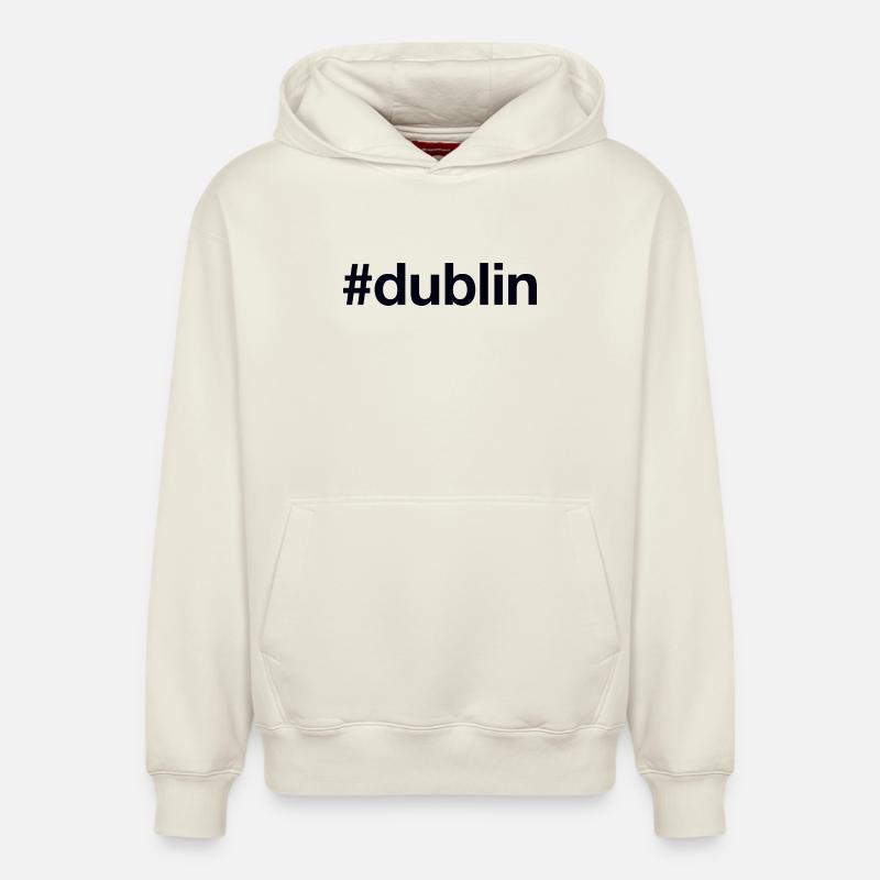 DUBLIN, Irlande, Irlande - Sweat à capuche unisexe décontracté en coton biologique – de SPREAD - blanc cassé