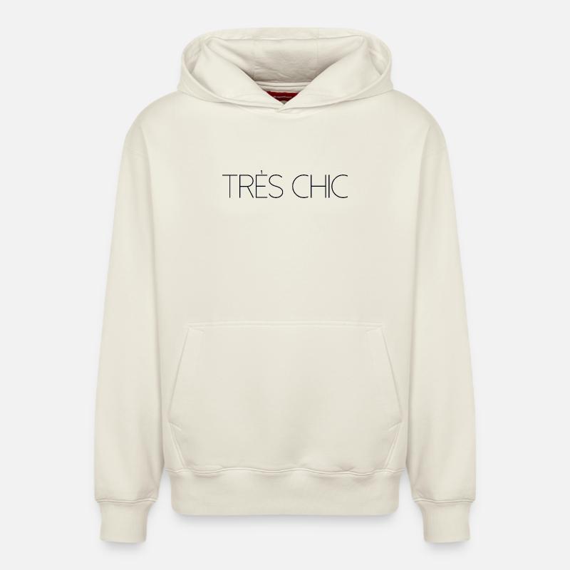 TRES CHIC Élégant - Sweat à capuche unisexe décontracté en coton biologique – de SPREAD - blanc cassé