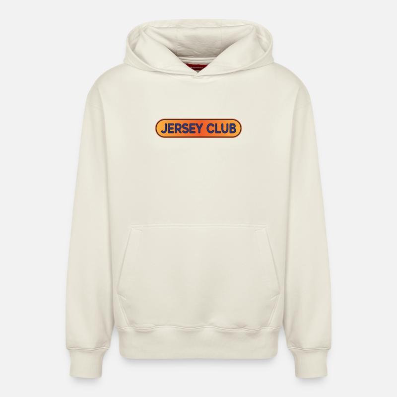 Jersey Club Breakbeat - Sweat à capuche unisexe décontracté en coton biologique – de SPREAD - blanc cassé