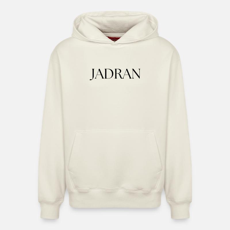 JADRAN_-1- - Sweat à capuche unisexe décontracté en coton biologique – de SPREAD - blanc cassé