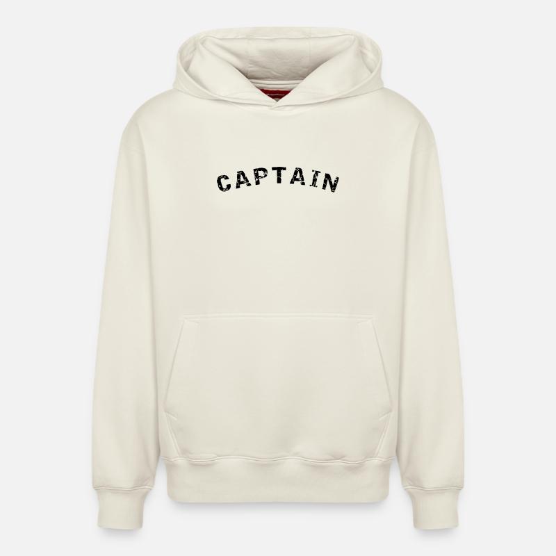 Conception de style capitaine - Sweat à capuche unisexe décontracté en coton biologique – de SPREAD - blanc cassé