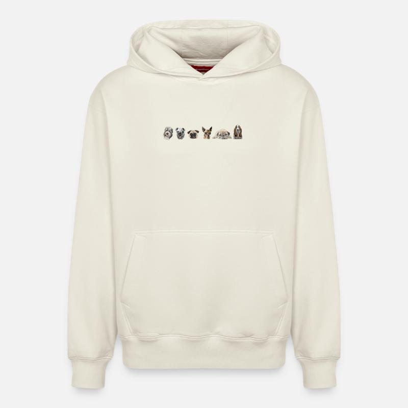 Canine - Sweat à capuche unisexe décontracté en coton biologique – de SPREAD - blanc cassé