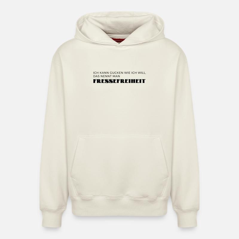 Liberté de bouche - Sweat à capuche unisexe décontracté en coton biologique – de SPREAD - blanc cassé