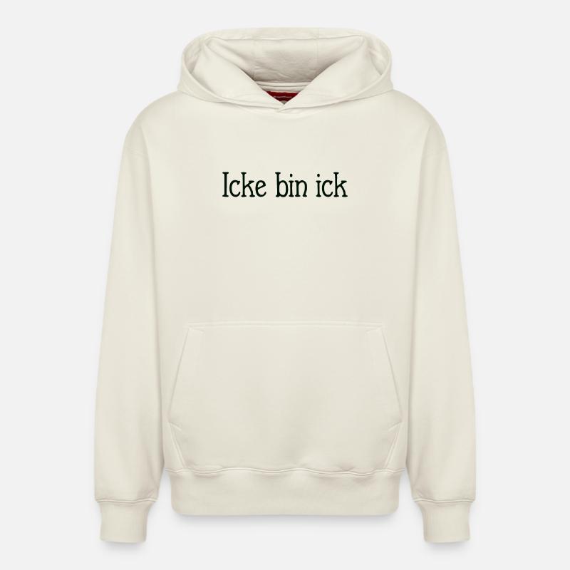 Icke bin ick Berlin - Sweat à capuche unisexe décontracté en coton biologique – de SPREAD - blanc cassé