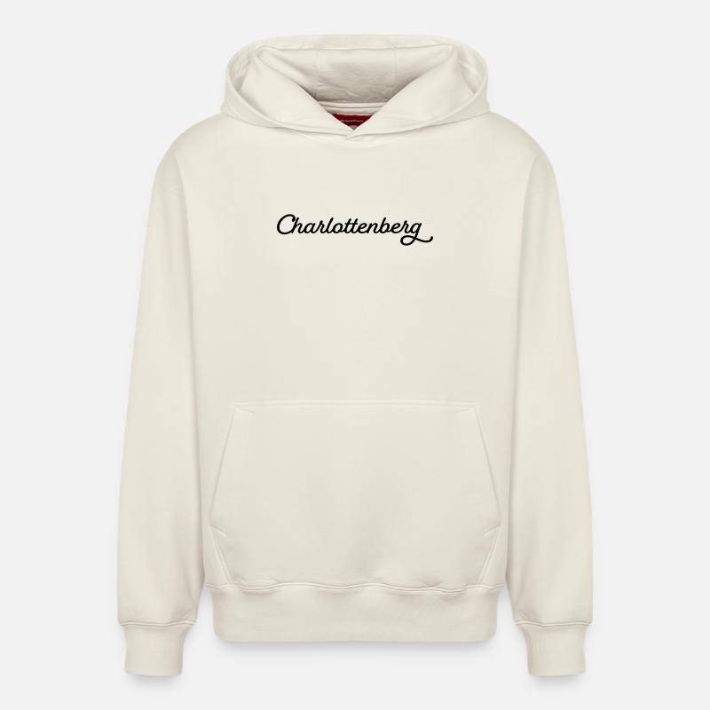 Charlottenberg noir - Sweat à capuche unisexe décontracté en coton biologique – de SPREAD - blanc cassé