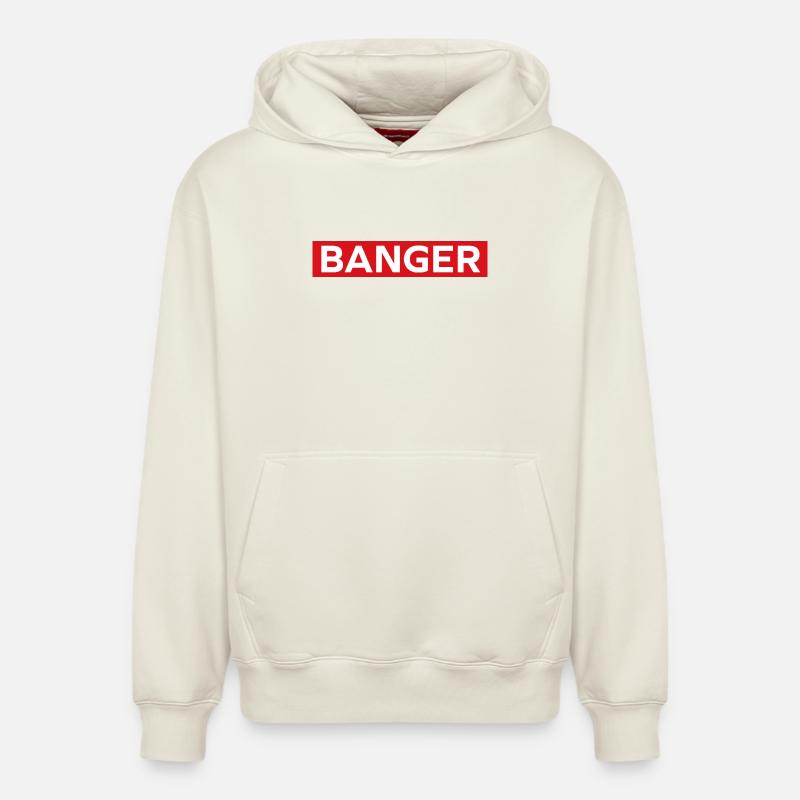 Banger - Sweat à capuche unisexe décontracté en coton biologique – de SPREAD - blanc cassé