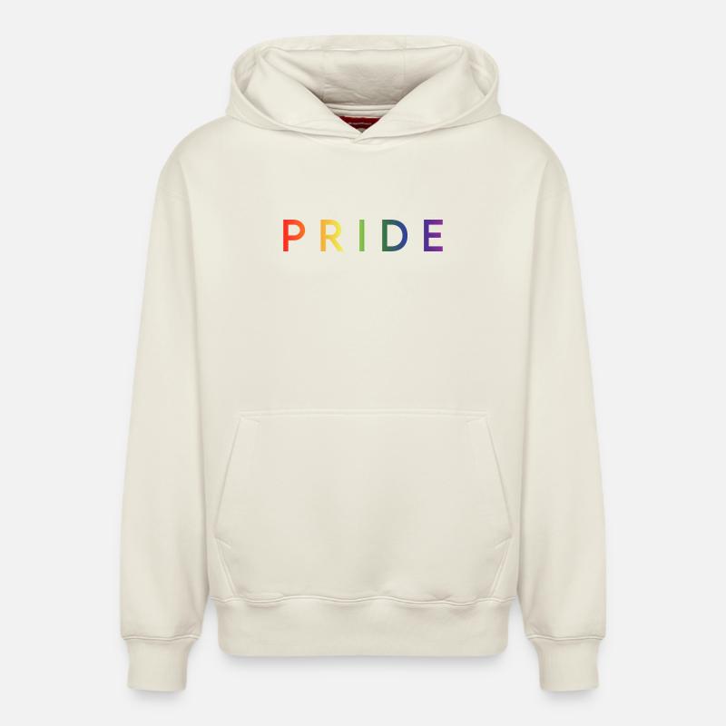 PRIDE - Sweat à capuche unisexe décontracté en coton biologique – de SPREAD - blanc cassé