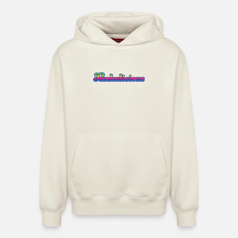 Funkalicious - Sweat à capuche unisexe décontracté en coton biologique – de SPREAD - blanc cassé
